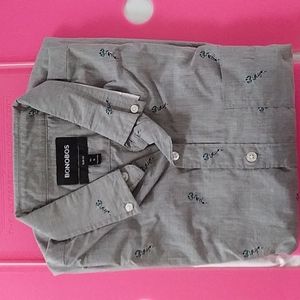 Bonobos button down shirt, gray, size M slim